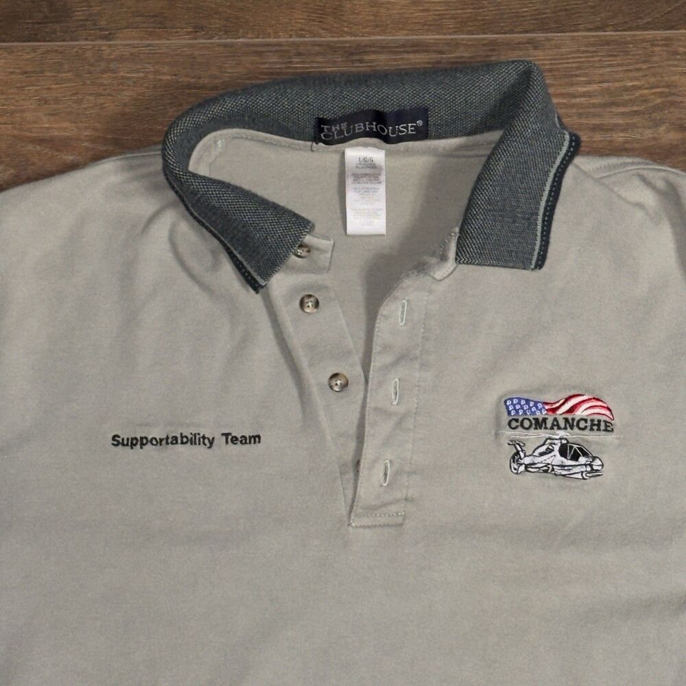 Vintage The Clubhouse Polo Men’s Large RAH-66 Comanche Helicopter